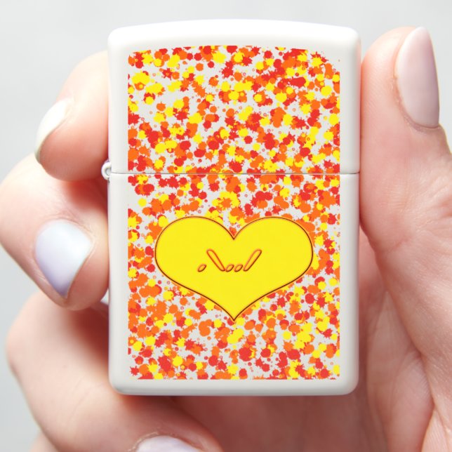 ASL-I Love You With Heart by Shirley Taylor Zippo Lighter (In Hand)