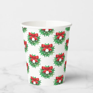 ASL I Love you Wreath Paper Cups Size: 8oz