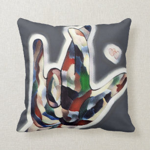 ASL I Really Love You with Highlights Throw Pillow