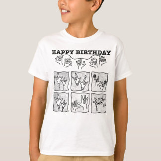 ASL ILY Obsession - Happy Birthday! T-Shirt