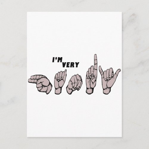 ASL _ IM VERY HANDY _ AMERICAN SIGN LANGUAGE POSTCARD