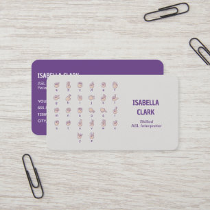 ASL Interpreter Business Card