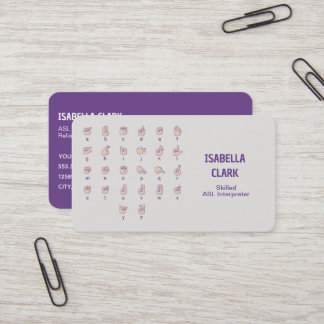 ASL Interpreter Business Card