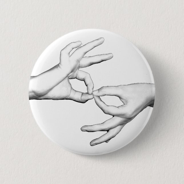 ASL Interpreter Pinback Button (Front)