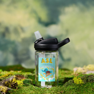 ASL is My Superpower Water Bottle