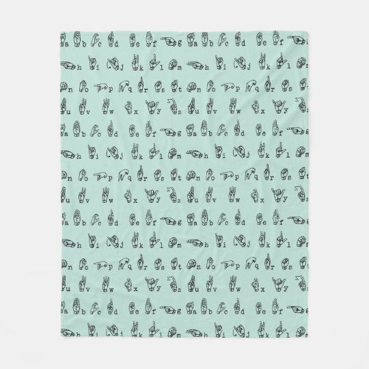 ASL Jade // American Sign Language Alphabet Fleece Blanket