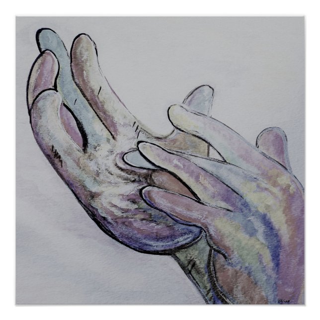 ASL Jesus Denim Coloring Poster (Front)