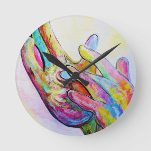 ASL Jesus Round Clock