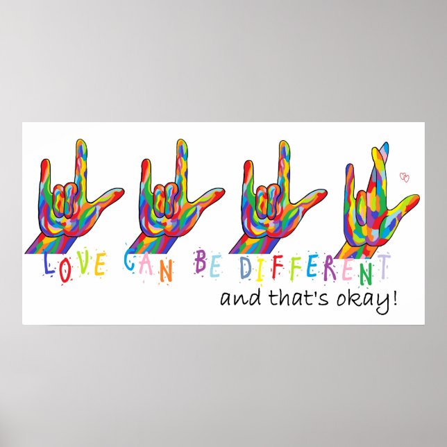 ASL Love Can Be Different Poster (Front)