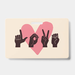 ASL Love IV - Valentine's Day Badge