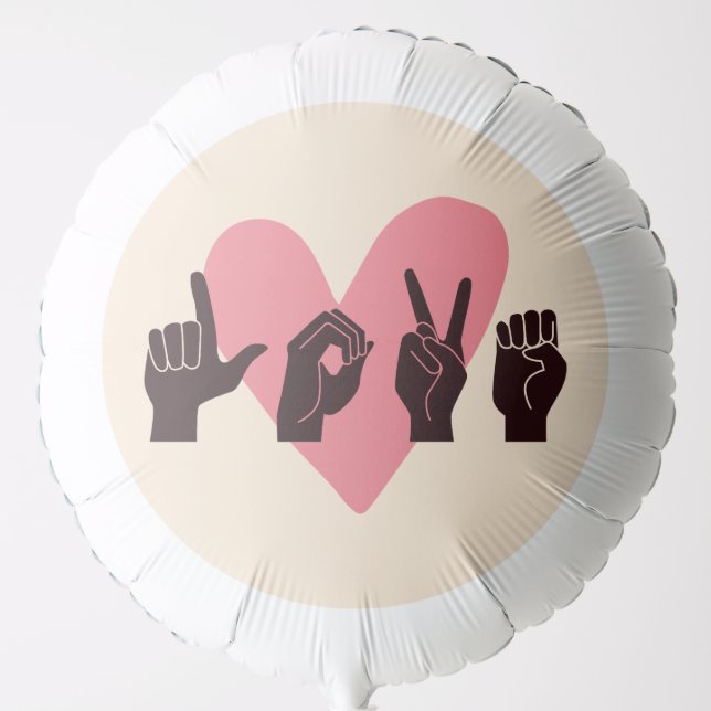 ASL Love IV - Valentine's Day Balloon (Front)