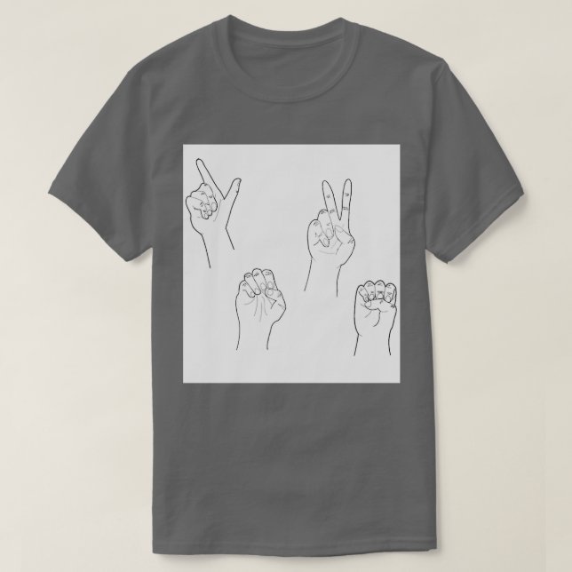 ASL Love Pattern T-Shirt (Design Front)