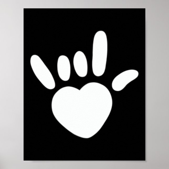 Asl Love Sign American Sign Language Deaf Awarenes (Front)