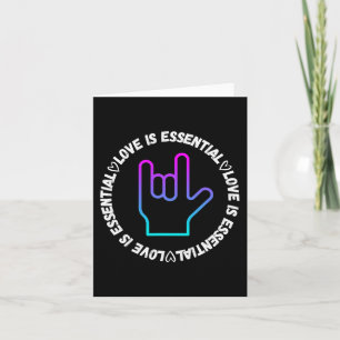 ASL  love Sign Disability Awareness  Card