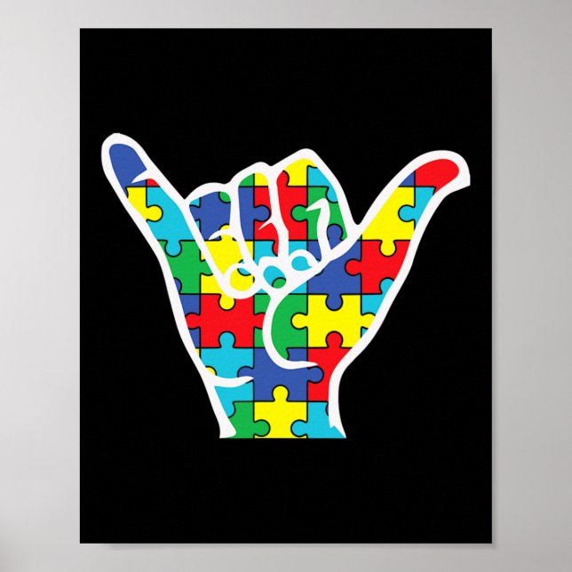 Asl Love Sign Hand Autism Awareness Mom Dad Aunt U (Front)