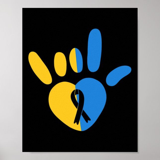 ASL Love Sign Non-verbal Down Syndrome Awareness H (Front)