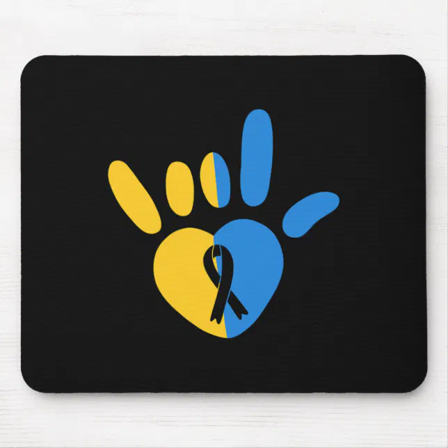 ASL Love Sign Non-verbal Down Syndrome Awareness H Mouse Pad | Zazzle