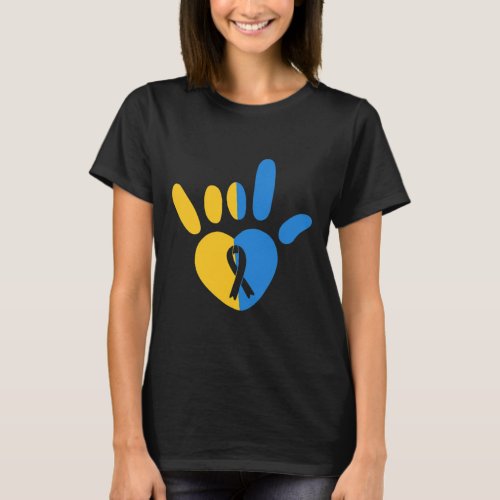 ASL Love Sign Non_verbal Down Syndrome Awareness H T_Shirt