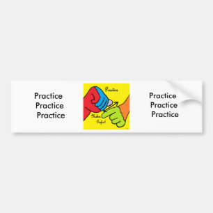 ASL PRACTICE BUMPER STICKER