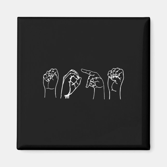 Asl Pro Deaf Awareness Sign Language Interpreter G Magnet (Front)