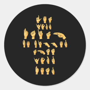 Asl Quote - Let Your Faith Be Bigger Than Your Asl Classic Round Sticker