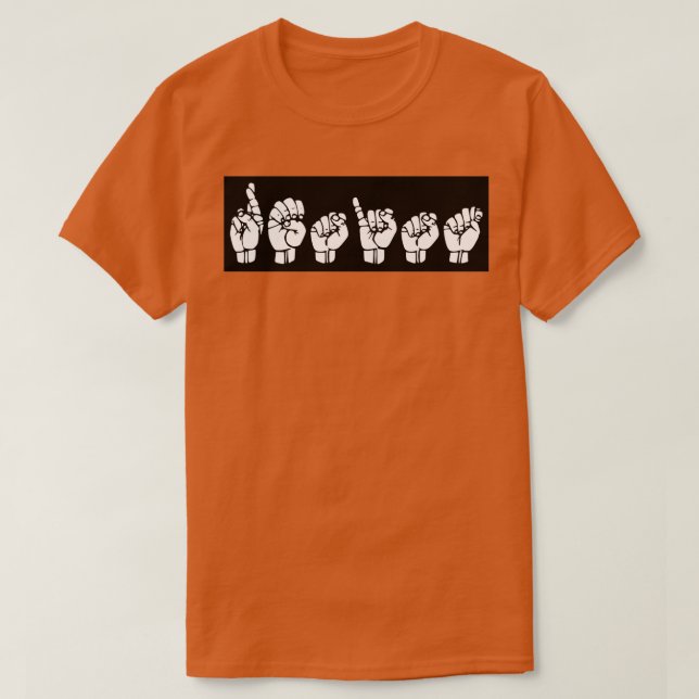 ASL RESIST American Sign Language Design T-Shirt (Design Front)