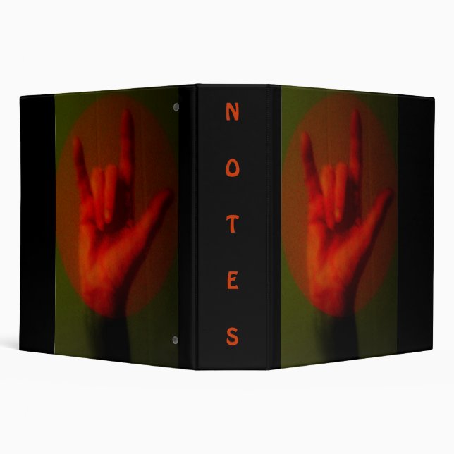 ASL Sign I Love you Binder (Background)