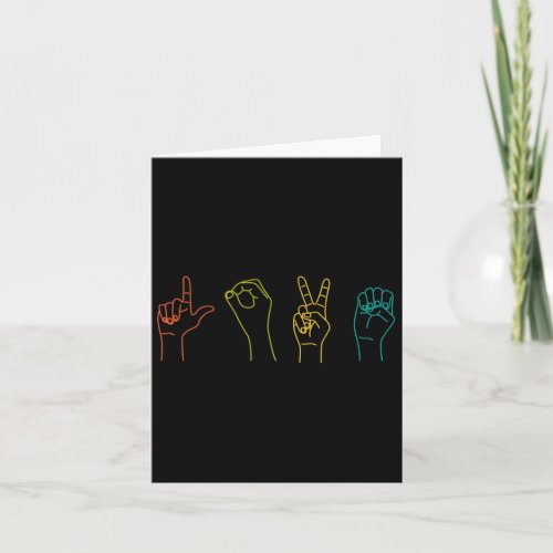 Asl Sign Language Alphabet Valentines Day Gift Ide Card