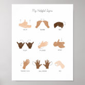 ASL Sign Language Chart for Kids Print