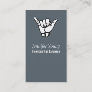 ASL, Sign Language Business Card