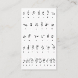 ASL, Sign Language Business Card