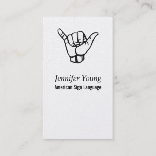 ASL, Sign Language Business Card