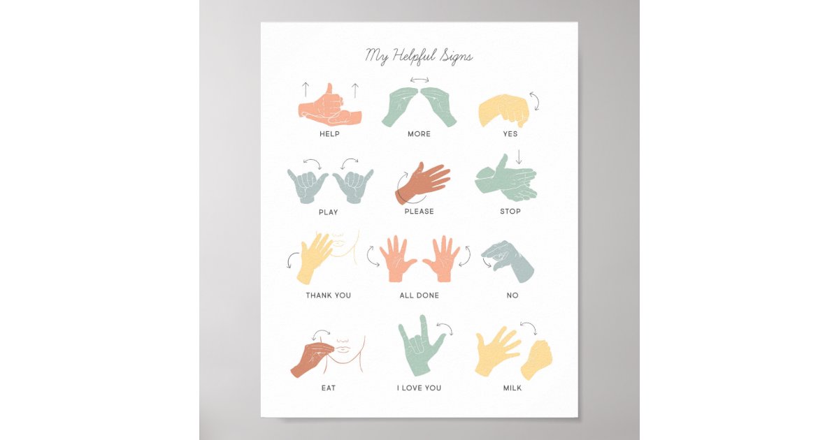 basic sign language chart