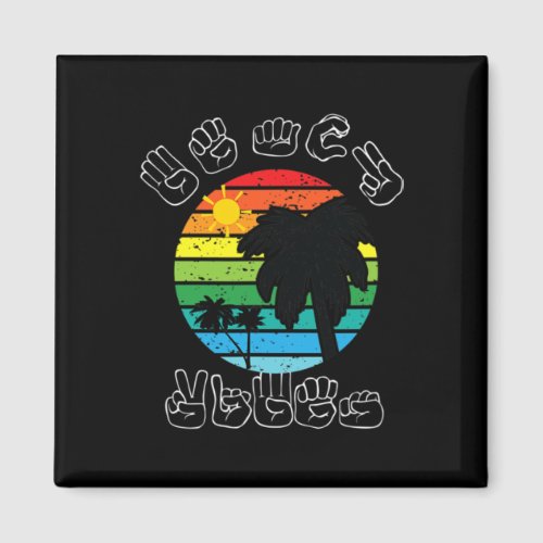 Asl Sign Language Clothes Beach Deaf Awareness Top Magnet