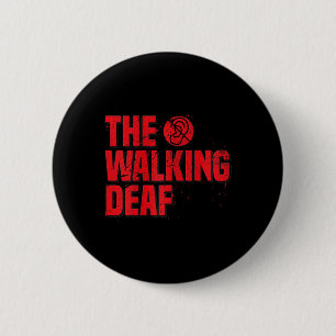 Asl Sign Language Coach Deaf Awareness Gift Black Button