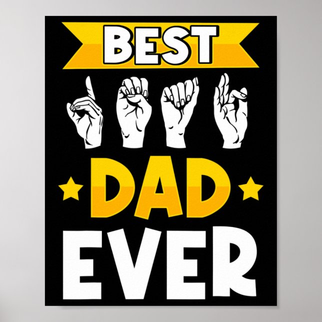 Asl Sign Language Deaf Awareness And Deaf Dad  (Front)