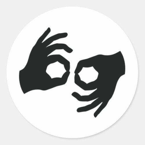 ASL Sign Language Interpreter Hand Symbol Sticker