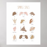 ASL Sign Language Chart for Kids Print