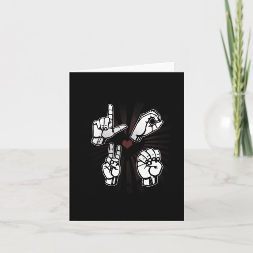 Asl Sign Language Valentines Day 2021 Gift For Dea Card