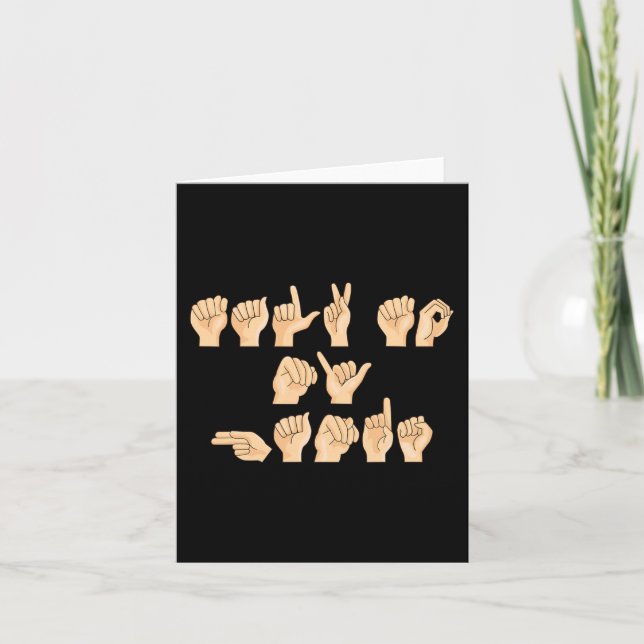 ASL Talk to my Hands American Sign Language  Card (Front)