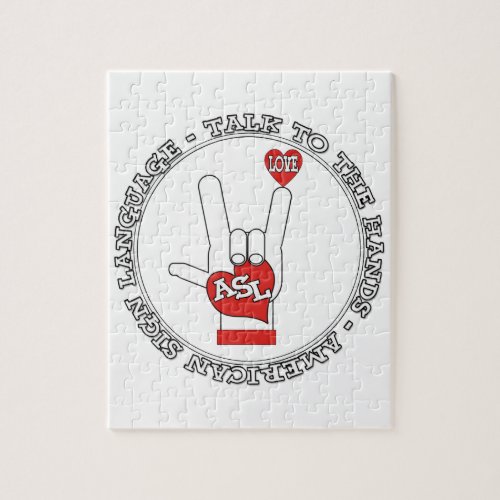 ASL TALK TO THE HANDS SIGN LANGUAGE JIGSAW PUZZLE