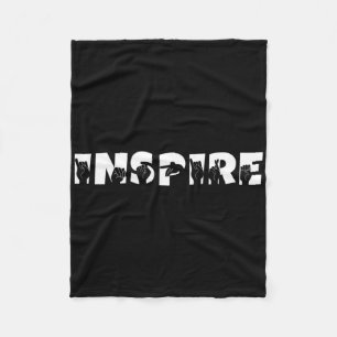 Asl Teacher American Sign Language Deaf Awareness Fleece Blanket