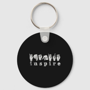 ASL Teacher American Sign Language Deaf Awareness  Keychain
