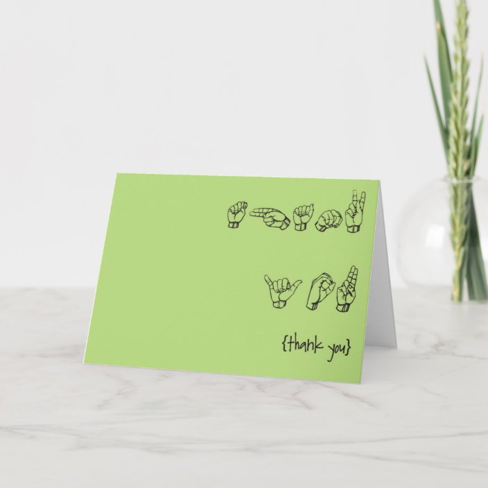 ASL Thank you Cards | Zazzle.com