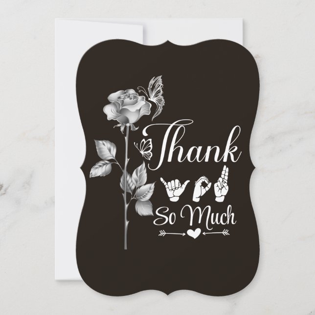 ASL "Thank You So Much" Thank You Card (Front)