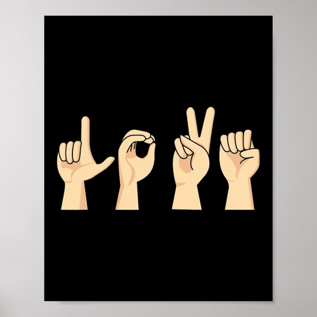 Asl Valentines Day Cute Sign Language Deaf Awarene (Front)