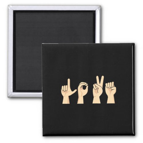 Asl Valentines Day Cute Sign Language Deaf Awarene Magnet