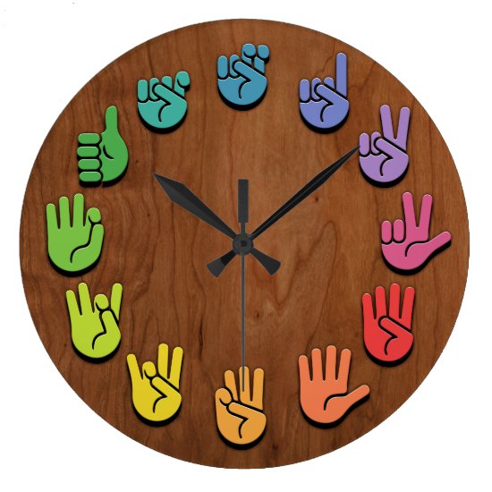 ASL Woodgrain Large Clock