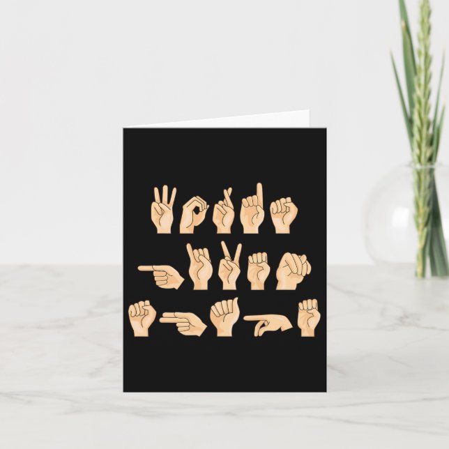 Asl Words Given Shape American Sign Language 1  Card (Front)
