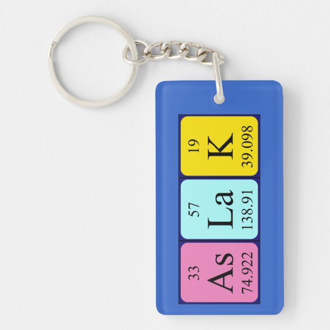 Aslak periodic table name keyring (Front)